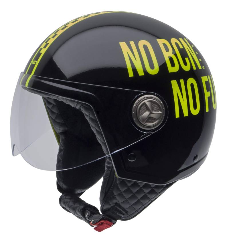 NZI Zeta Bcn Offenes Gesicht Motorradhelm, Glanz Y-No Fun, Größe S von NZI