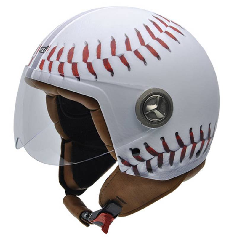 NZI Zeta Graphics Motorradhelm, Baseball, XL von NZI