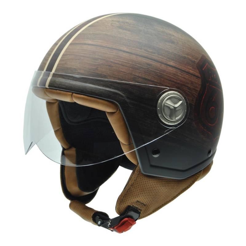 NZI Zeta Route 66 Motorradhelm, Mehrfarbig (Timber 2), 55-56 von NZI