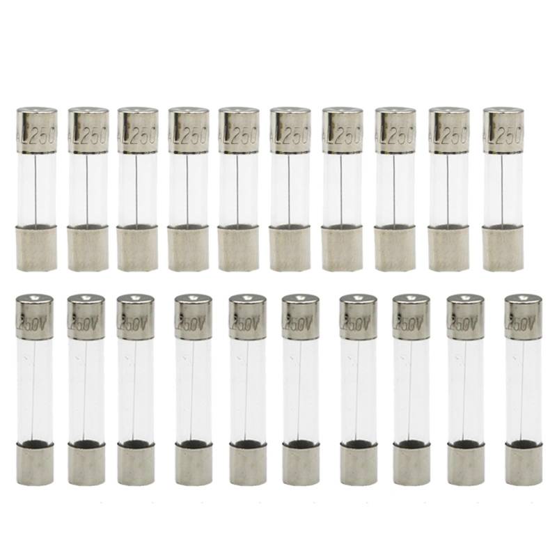 6x30mm Flinke Glasrohrsicherungen 6x30mm 250V 0,5 1 2 3 4 5 6 8 10 15 20 25 30A Sicherung 10St(2.5A) von NZTZEEBZ