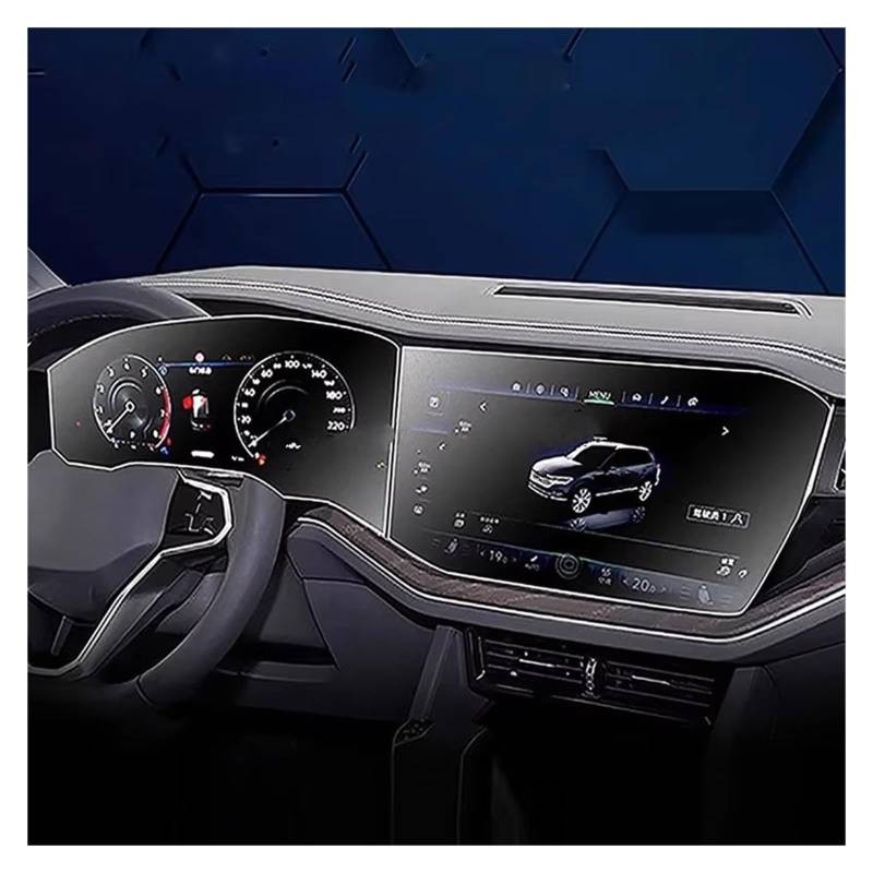 GPS-Displayschutz Für VW Für Touareg 2019 2020 2021 2022 2023 Auto GPS Navigation Film LCD Bildschirm Anti-Scratch TPU Schutz Film Navigation Schutzfolie(2PCS,Left Hand Driver) von NaNMiBHd
