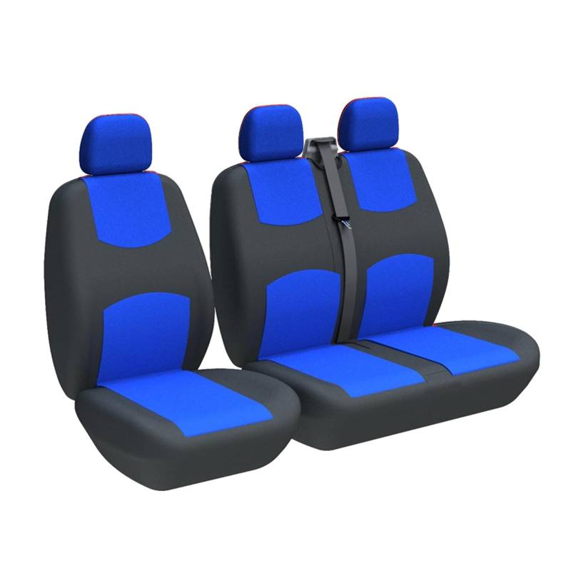 NaNMiBHd Autositzschutz Sitzunterlage 2+1 LKW-Sitzbezüge Fahrer-Doppel-Beifahrersitz Für VW Für T5(3-Seater Blue) von NaNMiBHd
