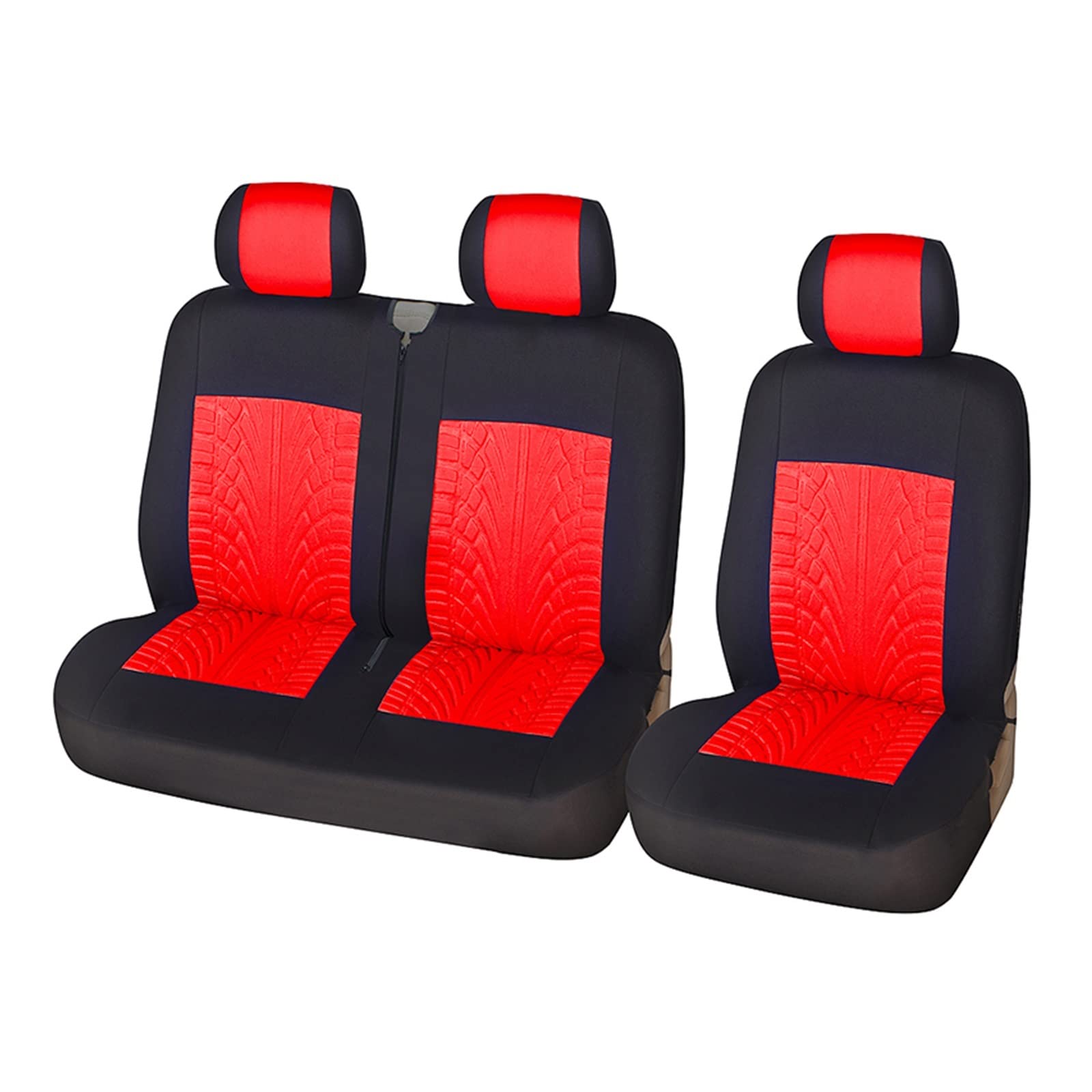 NaNMiBHd Autositzschutz Sitzunterlage 2+1Typ Sitzbezüge Autositzbezug Für Transporter Für Van Für Citroen Für Jumpy 2005(RED) von NaNMiBHd