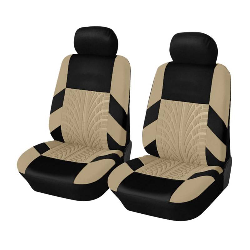 NaNMiBHd Autositzschutz Sitzunterlage 2+1Typ Sitzbezüge Autositzbezug Für Transporter Für Van Für Ford Für Transit(2PC Front Beige) von NaNMiBHd
