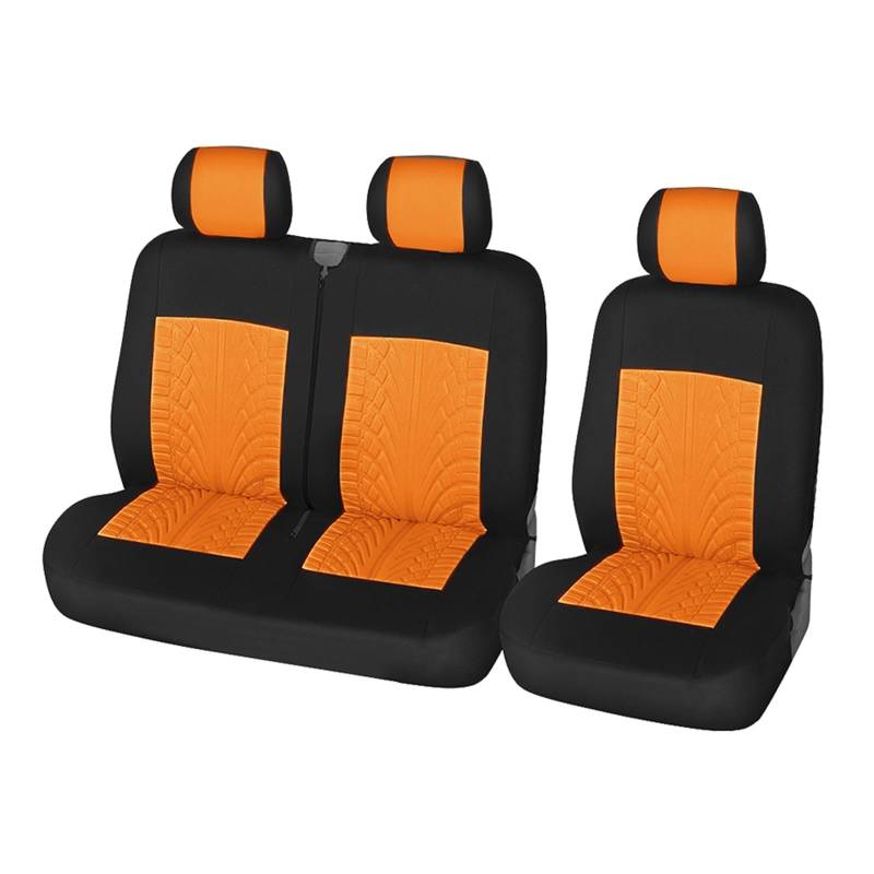 NaNMiBHd Autositzschutz Sitzunterlage 2+1Typ Sitzbezüge Autositzbezug Für Transporter Für Van Für Ford Für Transit(ORANGE) von NaNMiBHd