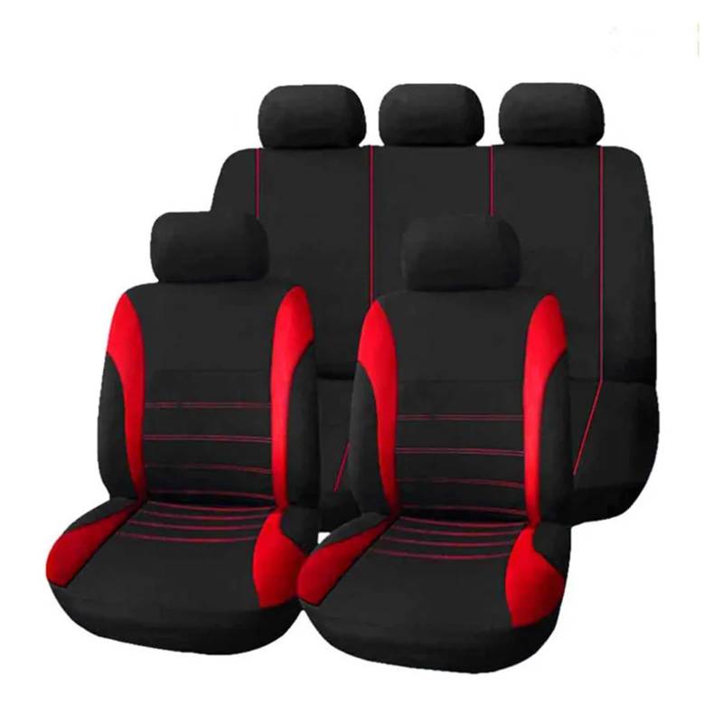 NaNMiBHd Autositzschutz Sitzunterlage Auto Sitz Pad Auto Sitz Abdeckung Protector Mat Pad Für Tesla Für Modell-3 Für Modell-S Für Modell-X(5seat-red) von NaNMiBHd