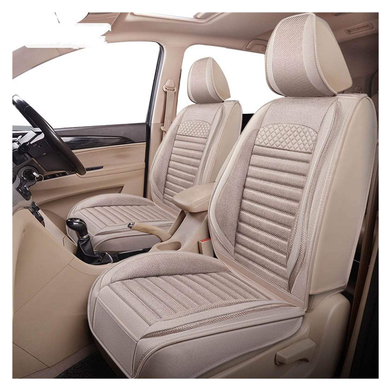 NaNMiBHd Autositzschutz Sitzunterlage Für A5 Für Sportback Für Limousine 1 Sitz Auto Sitzbezug Sitzbezüge Set Zubehör Innen(Beige) von NaNMiBHd