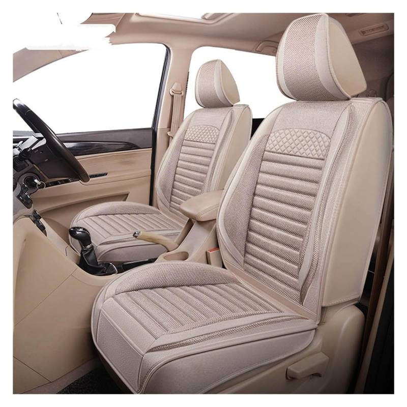 NaNMiBHd Autositzschutz Sitzunterlage Für Mazda Für CX7 Für CX8 Für CX9 1 Sitz Auto Sitzbezug Set Auto Zubehör Innen(Beige) von NaNMiBHd