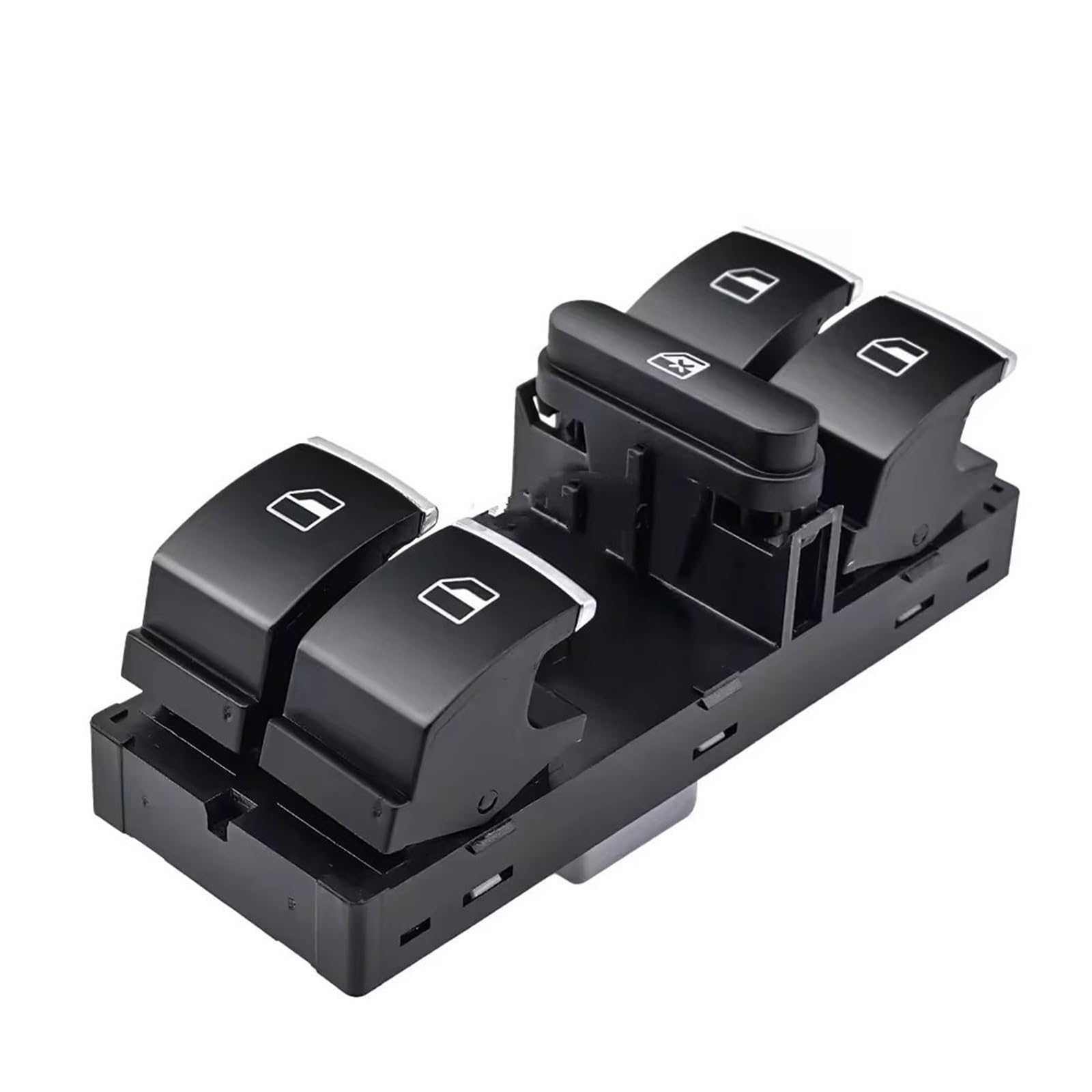 Power Fensterheber Schalter 5ND959857 Für GTI Für MK5 Für MK6 Für Jetta Für Leon Für MK2 Für Fabio Power Fenster Master Switch Control Taste(Chrome) von NaNMiBHd
