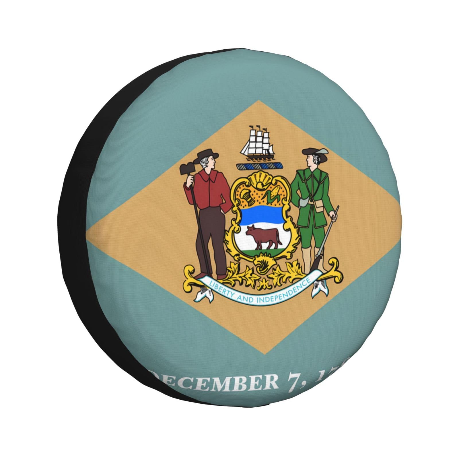 Flagge von Delaware Reifenabdeckung, Allwetterschutz für Anhänger, SUV, LKW und mehr, 35,6 cm, 35,6 cm, 43,6 cm, 43,2 cm Flagge von Delaware Reifenabdeckung, Allwetterschutz für Anhänger, SUV, LKW und mehr, 35,6 cm, 35,6 cm, 43,6 cm, 43,2 cm von Nabear