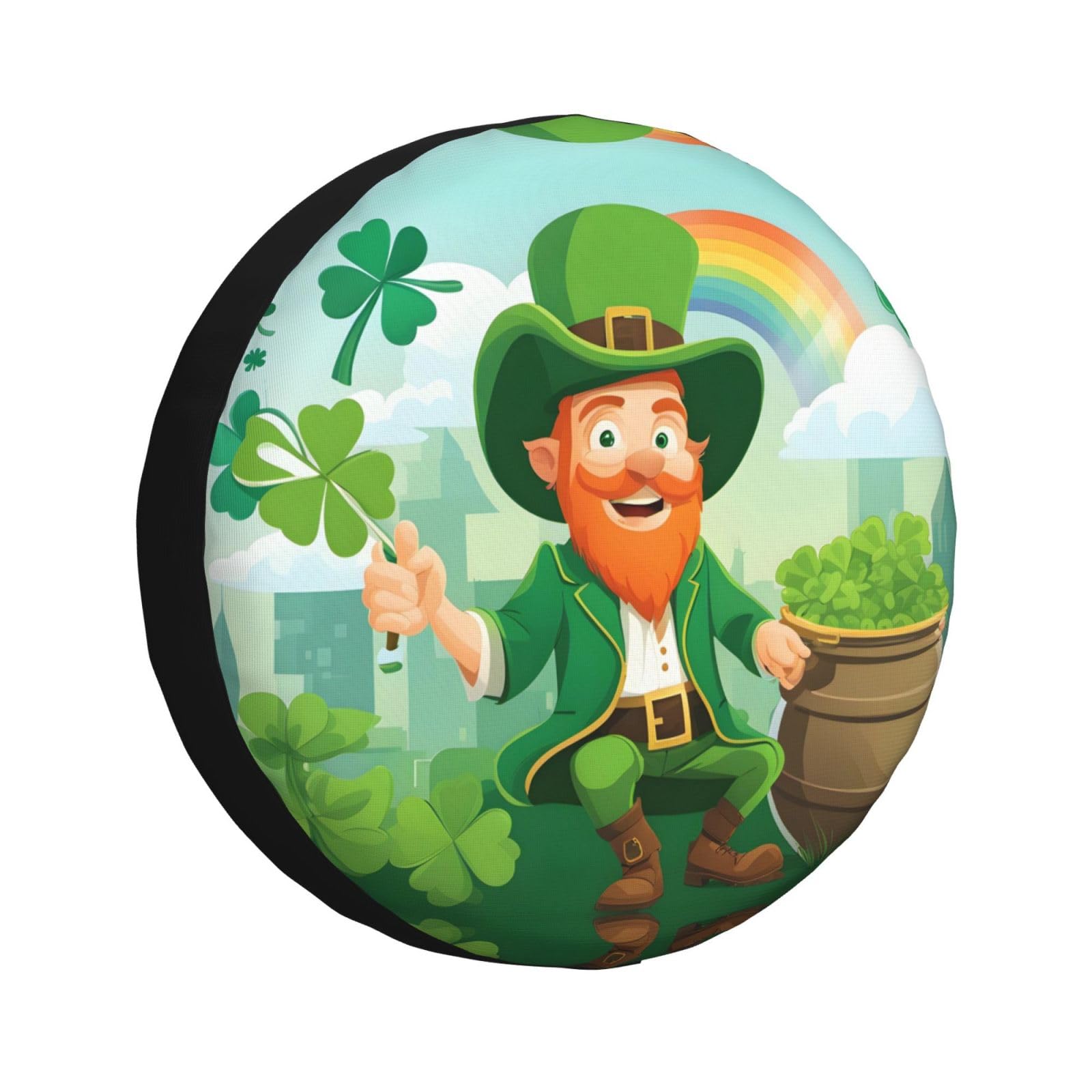 Happy St Patrick's Day (1) Reifenabdeckung, Radabdeckung, Allwetterschutz für Anhänger, SUV, LKW und mehr, 35,6 cm, 35,6 cm, 43,6 cm, 43,2 cm von Nabear