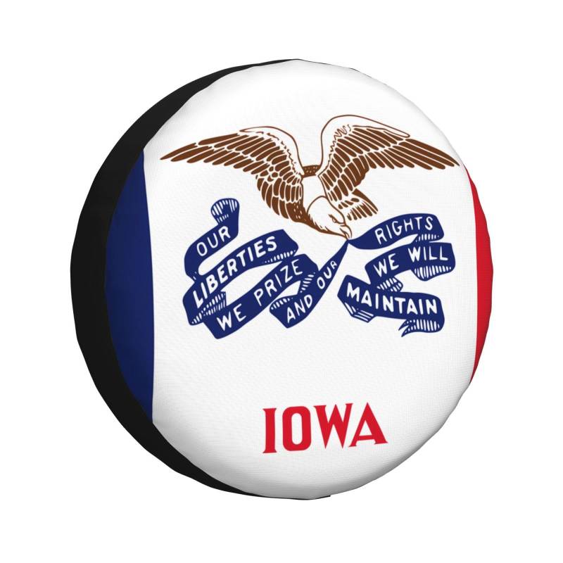 Iowa Reifenabdeckung mit Staatsflagge, Allwetterschutz für Anhänger, SUV, LKW und mehr, 35,6 cm, 40,6 cm, 43,2 cm von Nabear