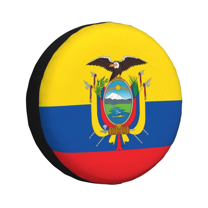 Reifenabdeckung mit Ecuador-Flagge, Allwetterschutz für Anhänger, SUV, LKW und mehr, 35,6 cm, 40,6 cm, 43,2 cm, 43,2 cm von Nabear