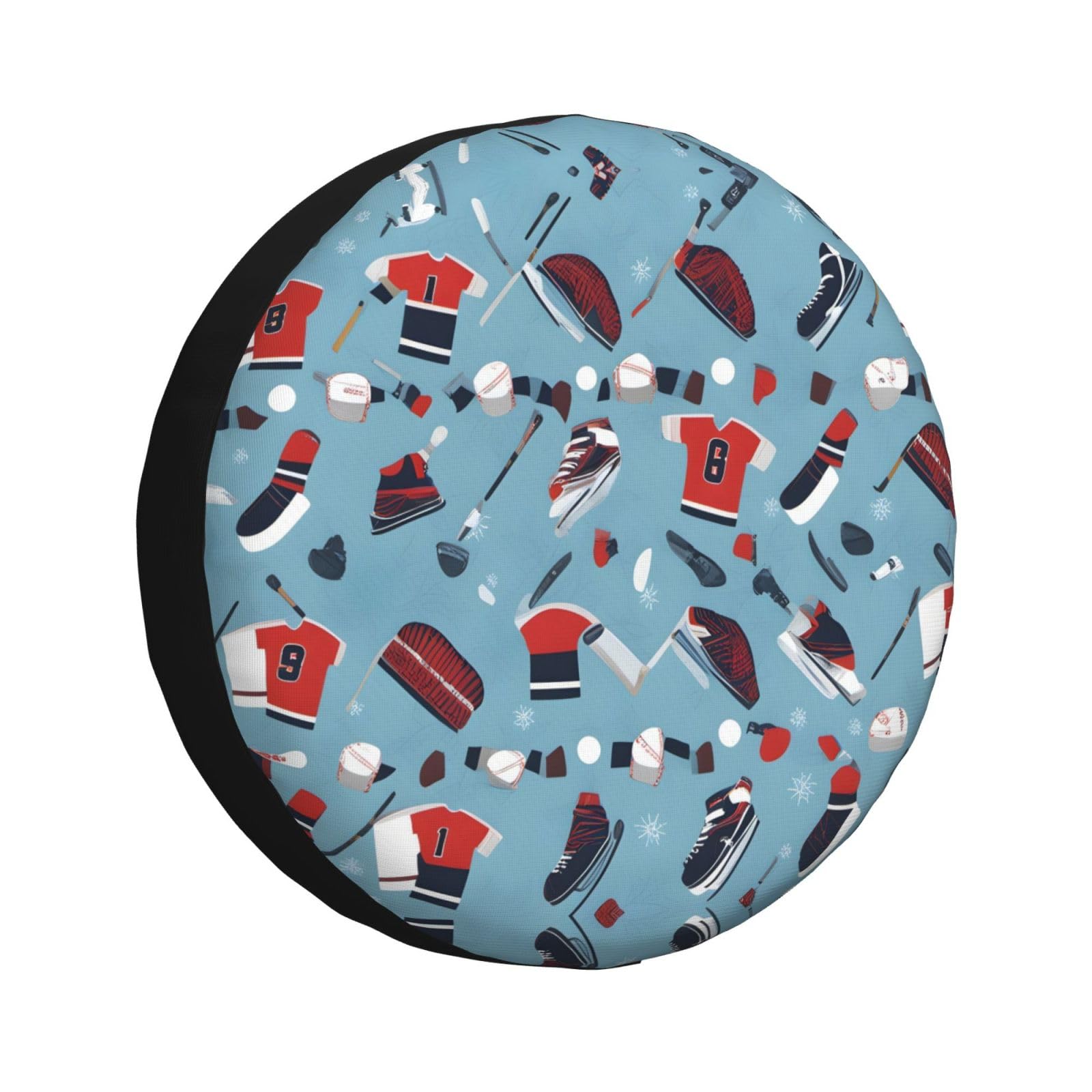 Reifenabdeckung mit Eishockey-Muster, Allwetterschutz für Anhänger, SUV, LKW und mehr, 35,6 cm, 40,6 cm, 43,2 cm, 43,2 cm Reifenabdeckung mit Eishockey-Muster, Allwetterschutz für Anhänger, SUV, LKW und mehr, 35,6 cm, 40,6 cm, 43,2 cm, 43,2 cm von Nabear