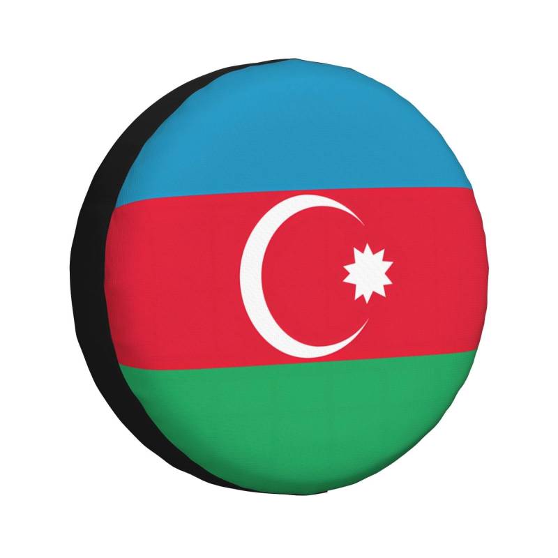 Reifenabdeckung mit Flagge von Aserbaidschan, Radabdeckung, Allwetterschutz für Anhänger, SUV, LKW und mehr, 35,6 cm, 40,6 cm, 43,2 cm von Nabear