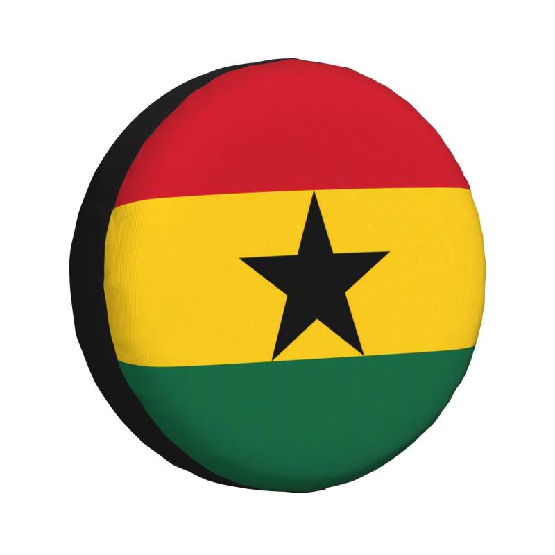 Reifenabdeckung mit Flagge von Ghana, Allwetterschutz für Anhänger, SUV, LKW und mehr, 35,6 cm, 40,6 cm, 43,2 cm, 43,2 cm von Nabear