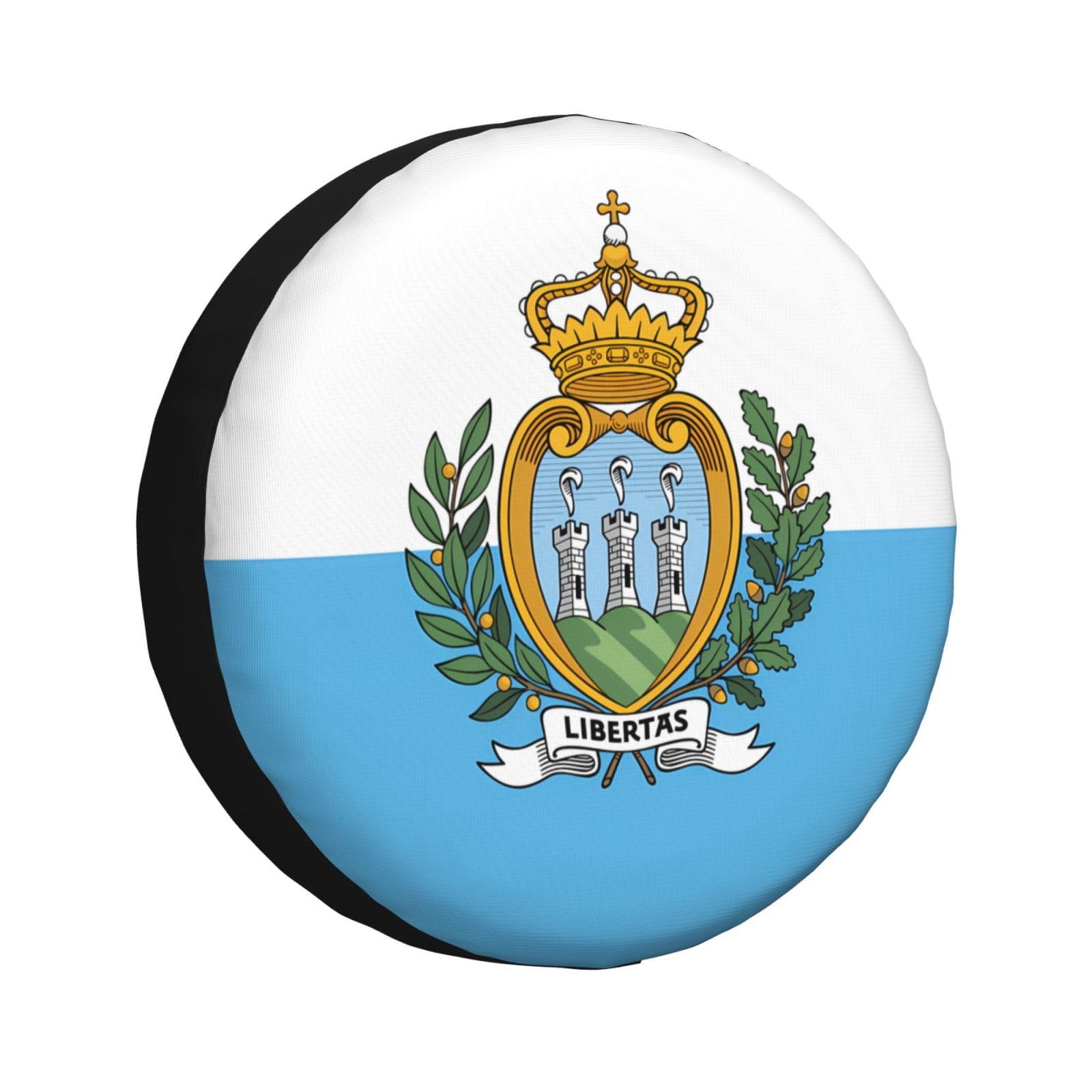 Reifenabdeckung mit Flagge von San Marino, Allwetterschutz für Anhänger, SUV, LKW und mehr, 35,6 cm, 40,6 cm, 43,2 cm, 43,2 cm Reifenabdeckung mit Flagge von San Marino, Allwetterschutz für Anhänger, SUV, LKW und mehr, 35,6 cm, 40,6 cm, 43,2 cm, 43,2 cm von Nabear