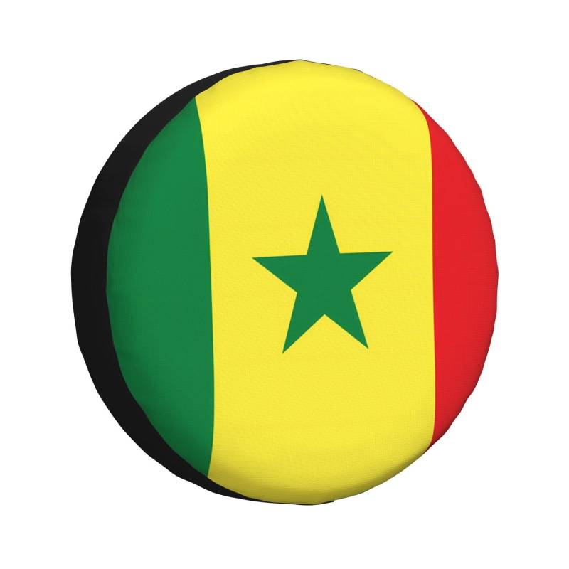 Reifenabdeckung mit Flagge von Senegal, Allwetterschutz für Anhänger, SUV, LKW und mehr, 35,6 cm, 40,6 cm, 43,2 cm, 43,2 cm von Nabear
