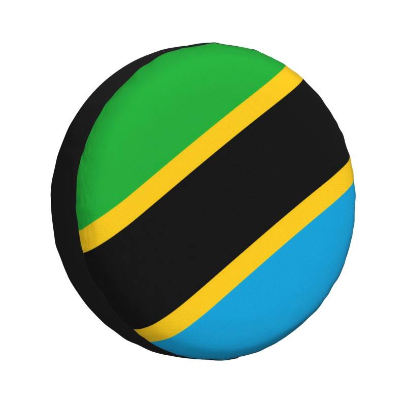 Reifenabdeckung mit Tansania-Flagge, Allwetterschutz für Anhänger, SUV, LKW und mehr, 35,6 cm, 40,6 cm, 43,2 cm, 43,2 cm von Nabear