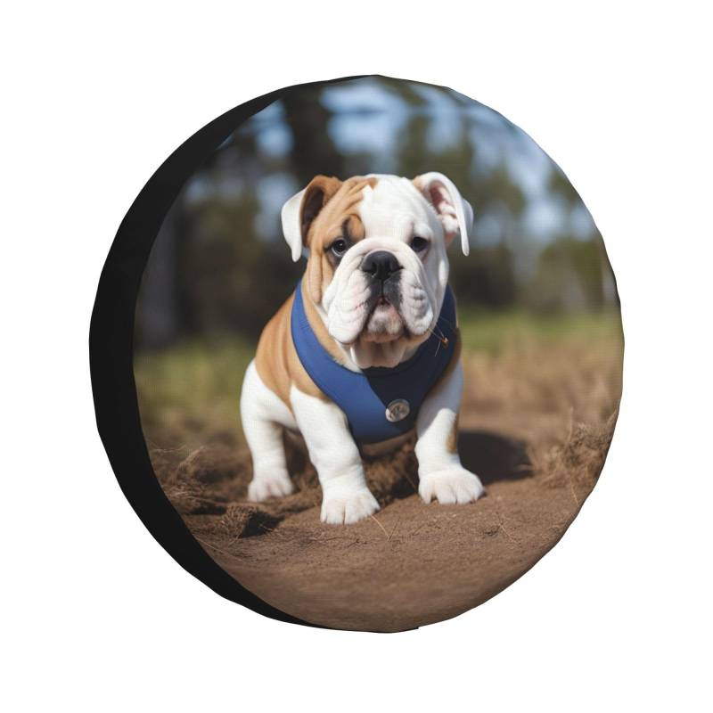 Reifenabdeckung mit englischen Bulldoggen, Allwetterschutz für Anhänger, SUV, LKW und mehr, 35,6 cm, 40,6 cm, 43,2 cm, 43,2 cm von Nabear