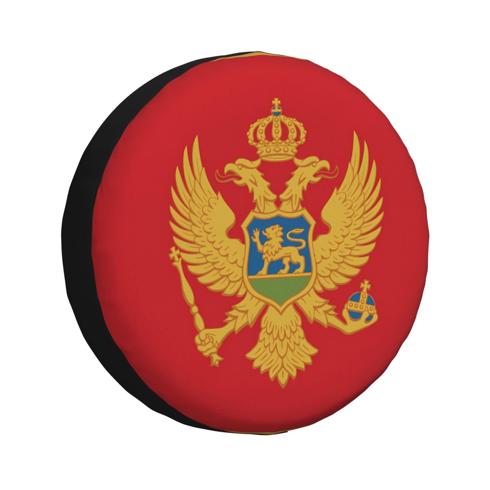Reifenabdeckung mit montenegrinischer Flagge, Allwetterschutz für Anhänger, SUV, LKW und mehr, 35,6 cm, 40,6 cm, 43,2 cm, 43,2 cm Reifenabdeckung mit montenegrinischer Flagge, Allwetterschutz für Anhänger, SUV, LKW und mehr, 35,6 cm, 40,6 cm, 43,2 cm, 43,2 cm von Nabear