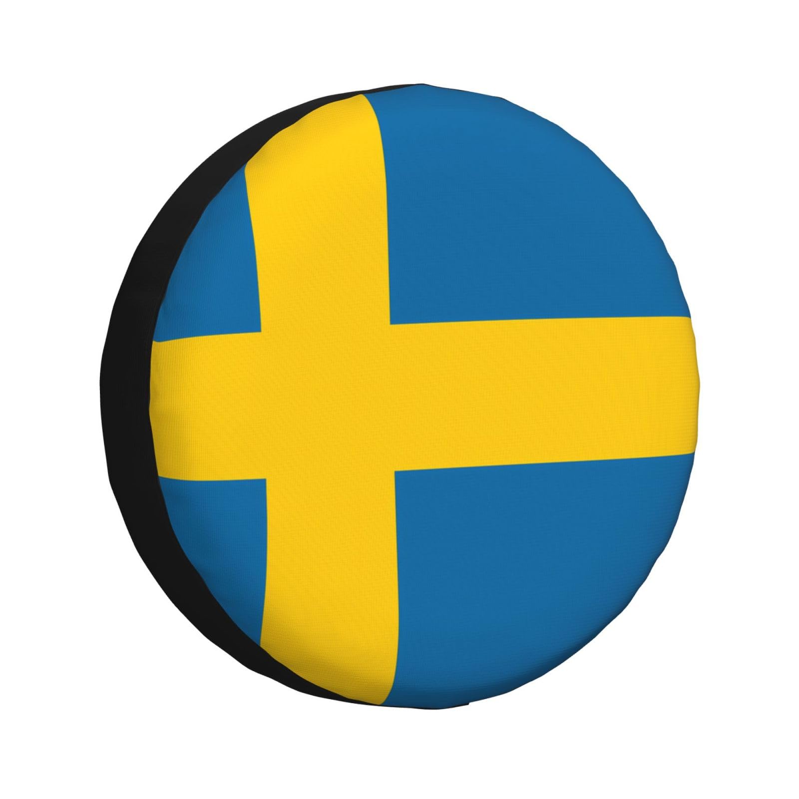 Reifenabdeckung mit schwedischer Flagge, Allwetterschutz für Anhänger, SUV, LKW und mehr, 35,6 cm, 40,6 cm, 43,2 cm, 43,2 cm Reifenabdeckung mit schwedischer Flagge, Allwetterschutz für Anhänger, SUV, LKW und mehr, 35,6 cm, 40,6 cm, 43,2 cm, 43,2 cm von Nabear