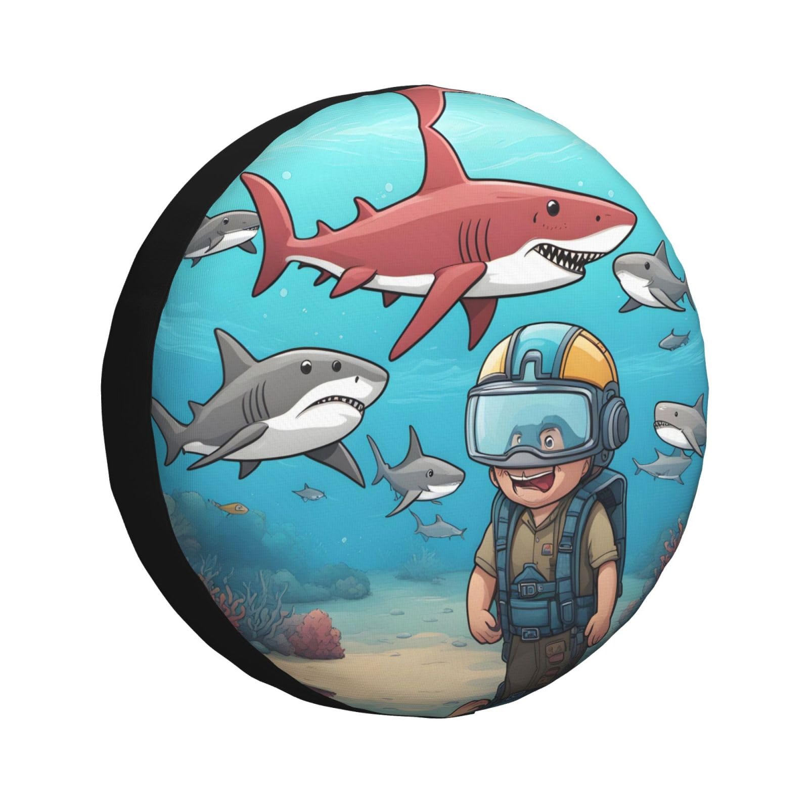 Shark Cum Reifenabdeckung, Allwetterschutz für Anhänger, SUV, LKW und mehr, 35,6 cm, 38,1 cm, 40,6 cm, 43,2 cm Shark Cum Reifenabdeckung, Allwetterschutz für Anhänger, SUV, LKW und mehr, 35,6 cm, 38,1 cm, 40,6 cm, 43,2 cm von Nabear