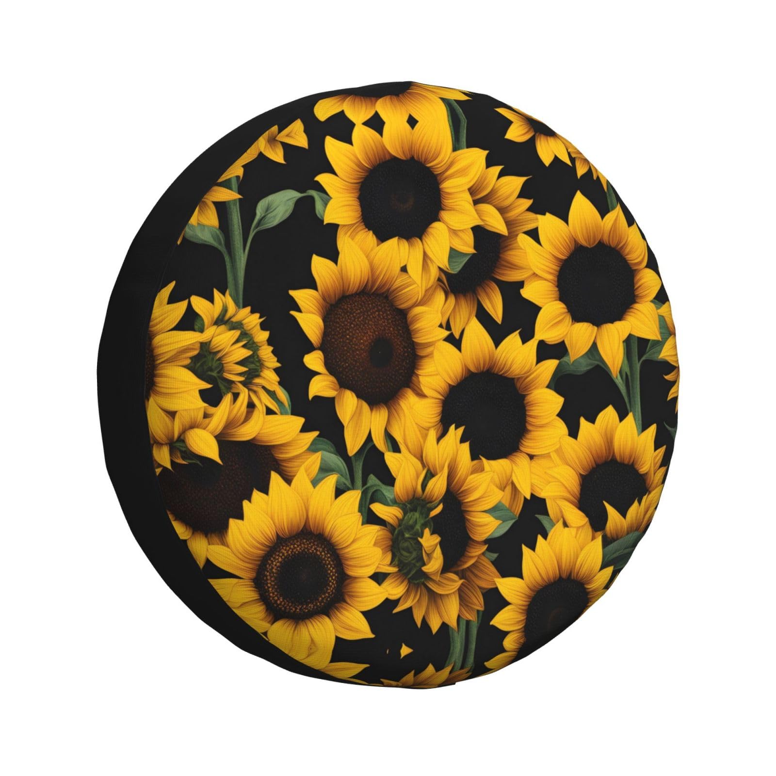 Sonnenblume auf schwarzer B-Reifenabdeckung, Radabdeckung, Allwetterschutz für Anhänger, SUV, LKW und mehr, 35,6 cm, 40,6 cm, 43,2 cm, 43,2 cm Sonnenblume auf schwarzer B-Reifenabdeckung, Radabdeckung, Allwetterschutz für Anhänger, SUV, LKW und mehr, 35,6 cm, 40,6 cm, 43,2 cm, 43,2 cm von Nabear