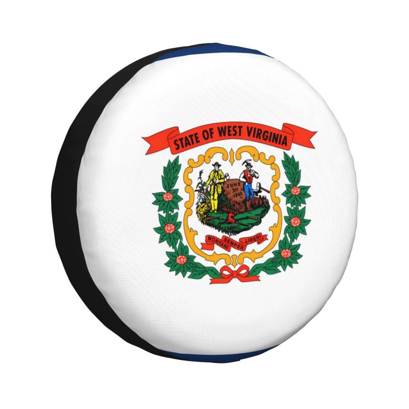 West Virginia Flagge, Reifenabdeckung, Allwetterschutz für Anhänger, SUV, LKW und mehr, 35,6 cm, 35,6 cm, 43,6 cm, 43,2 cm von Nabear