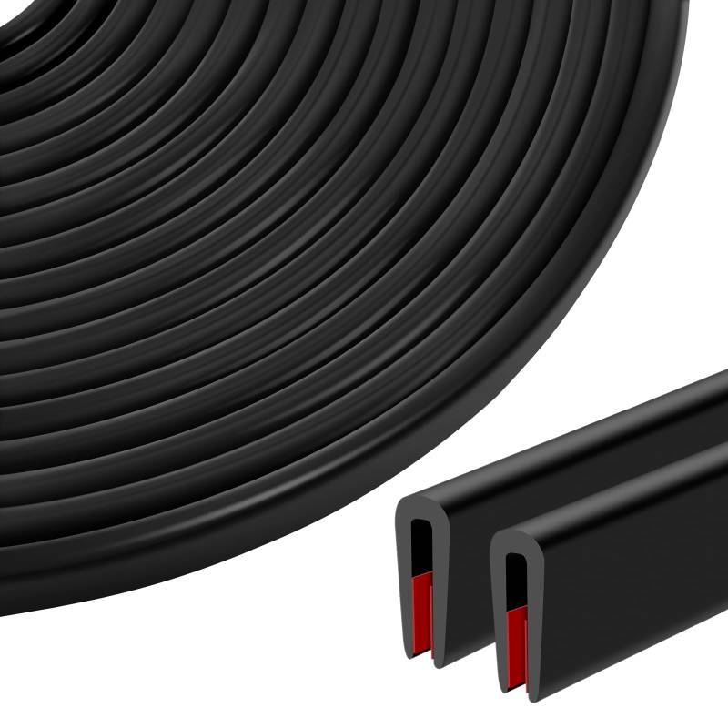 6M Kantenschutz für Bleche, U-Form Kantenschutz Gummi für die Meisten Autos, Kantenschutzprofil 1.5mm-3mm Universal, Türkantenschutz Selbstklebend Schwarz für Bleche, Autotüren, Luke, Tischecken von Nakutita