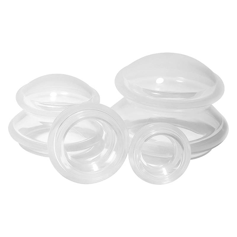 Namvo 4 Stück Silikon-Schröpfgläser, klares Schröpfsilikon für Masseur und Heimgebrauch von Namvo