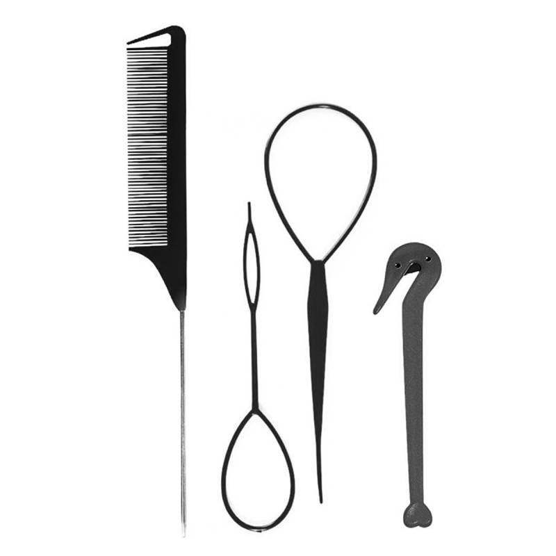Namvo Haarflechtset, 8-teiliges Haarflechtwerkzeug, Haardurchziehwerkzeug, elastische Haargummis, französischer Zopf, Geschenk von Namvo