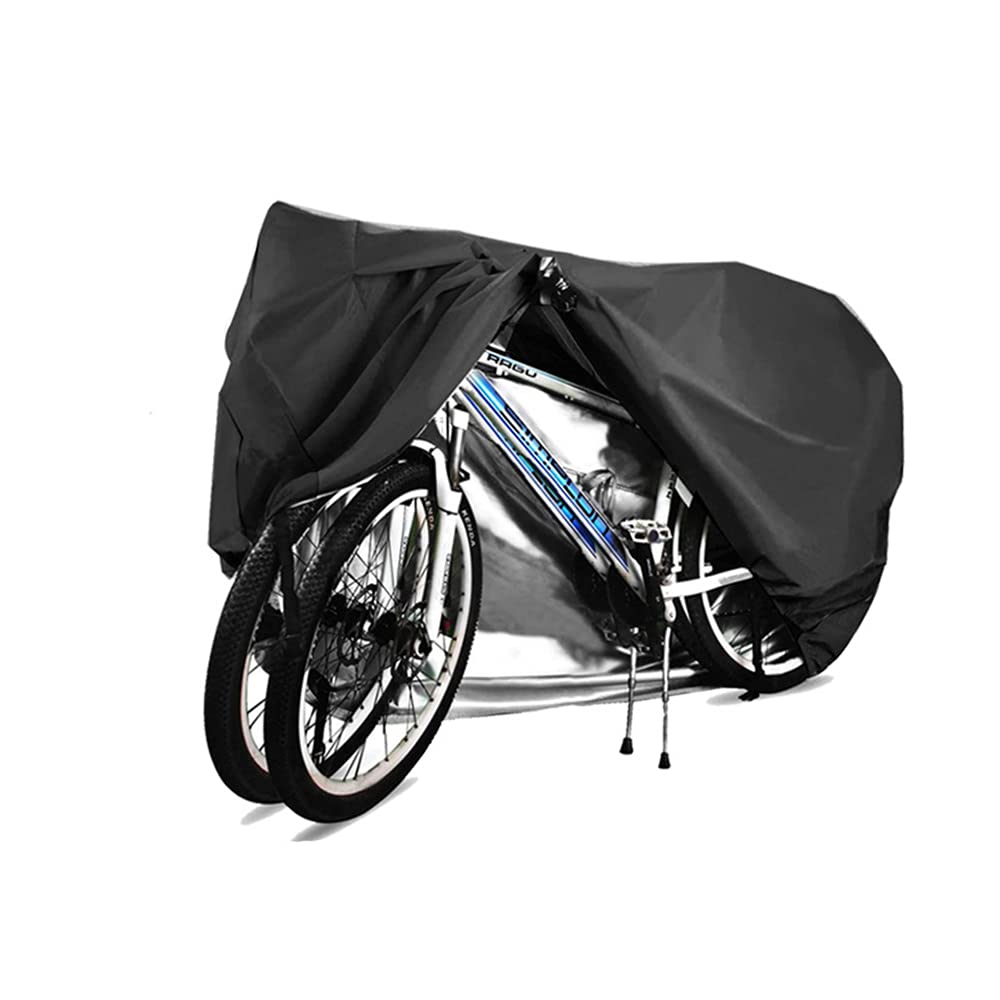 Namvo Wasserdichte Fahrradabdeckung für 2 Fahrräder, 210D Oxford-Tuch, strapazierfähig, Staub, Regen, UV-Schnee, windbeständig, für Außenaufbewahrung, 200 x 75 x 110 cm von Namvo