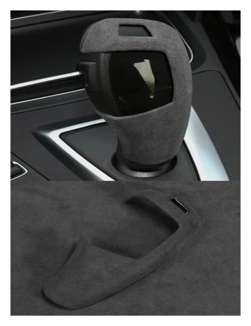 Kompatibel for BMW F10 F30 F20 F31 F32 F36 F34 F22 X3 X4 X5 X6. Hergestellt aus Alcantara. Auto-Schaltknauf-Abdeckung, Verkleidung, Innenzubehör (Color : Style A Gary LHD) von NanDeZ