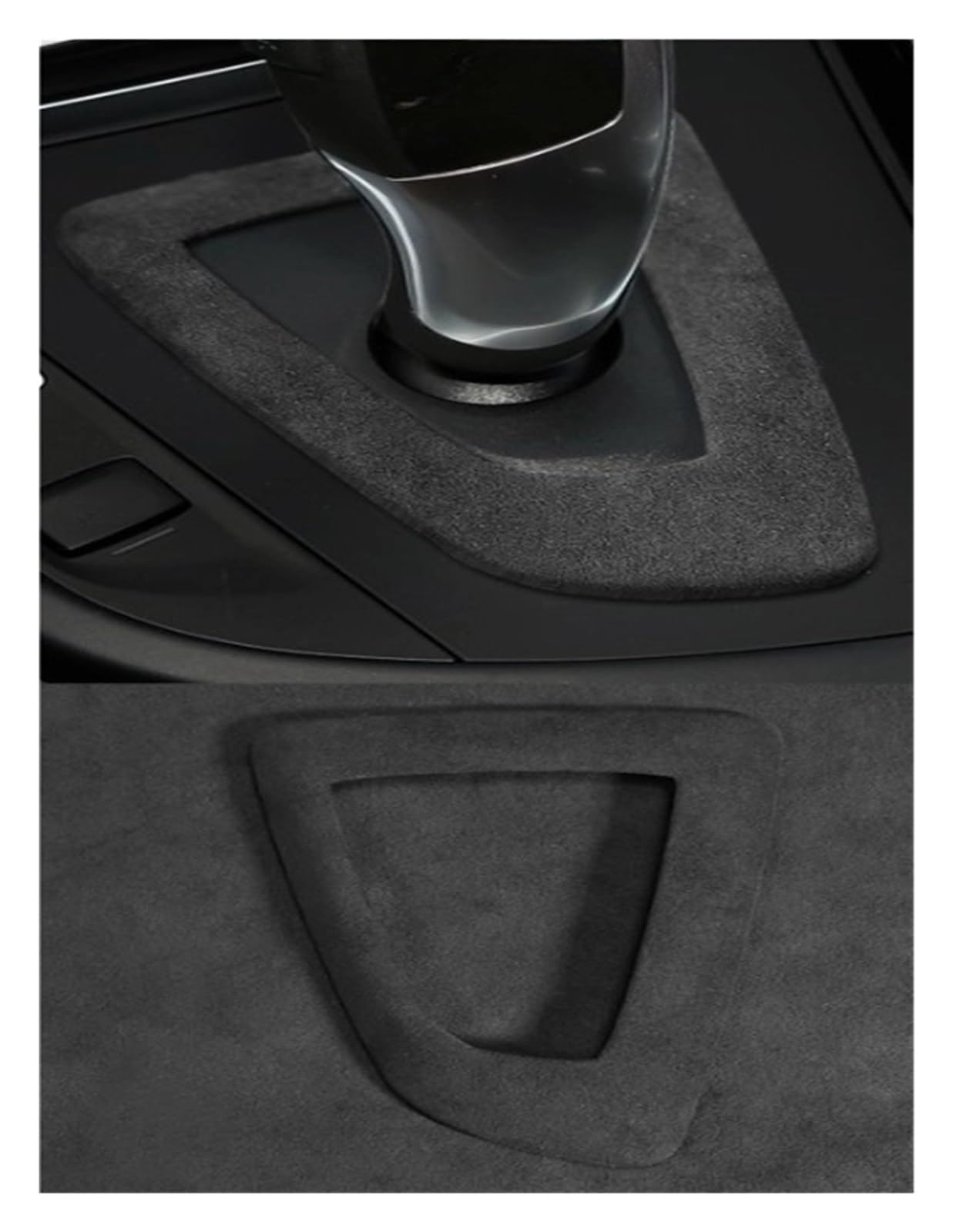 Kompatibel for BMW F10 F30 F20 F31 F32 F36 F34 F22 X3 X4 X5 X6. Hergestellt aus Alcantara. Auto-Schaltknauf-Abdeckung, Verkleidung, Innenzubehör (Color : Style C Gary LHD) von NanDeZ