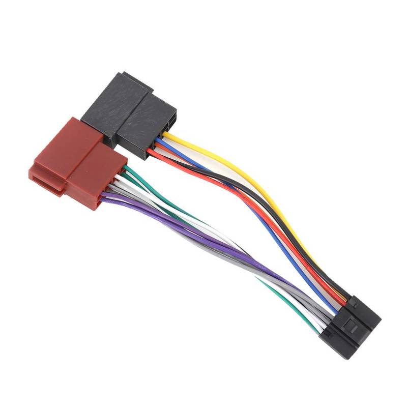 Kabelbaumsteckeradapter, Plug and Play ISO Bus Buchse 16PIN Adapter für Autoradio/CD/MP3-Player von Nannigr