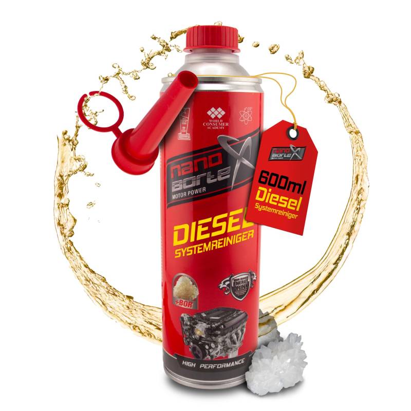 NanoBorTeX Diesel-Systemreiniger 600ml - Reiniger & Additiv mit BOR für alle Dieselmotoren – Senkt Verbrauch, schützt vor Verschleiß, verbessert Motorlauf - Das Original für mehr Leistung von NanoBorTeX Motor Power