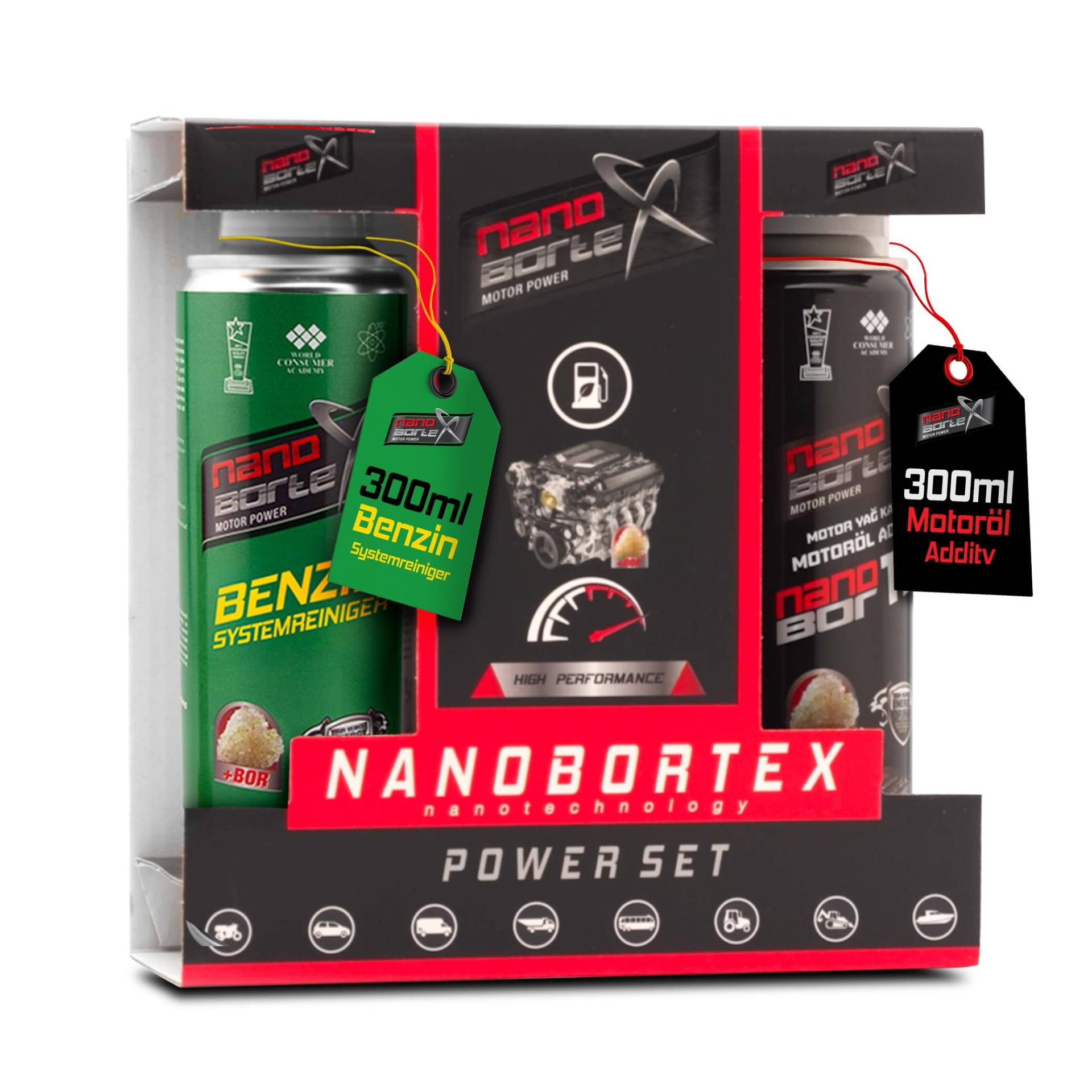 NanoBorTeX Motor Power Set Motorölzusatz Motoröl + Benzinzusatz Additiv BOR Boron Motorschutz 300ml NanoBorX NanoBorTeX Motor Power Set Motorölzusatz Motoröl + Benzinzusatz Additiv BOR Boron Motorschutz 300ml NanoBorX von NanoBorTeX Motor Power