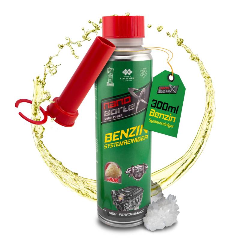 NanoBorTeX Speed Tec Benzin Additiv - verringert Spritverbrauch, erhöht Motorleistung mit Oktan Booster & Systemreiniger - BOR und Nano-Technologie für stärkere Motoren - 300ml für 50L Kraftstoff von NanoBorTeX Motor Power