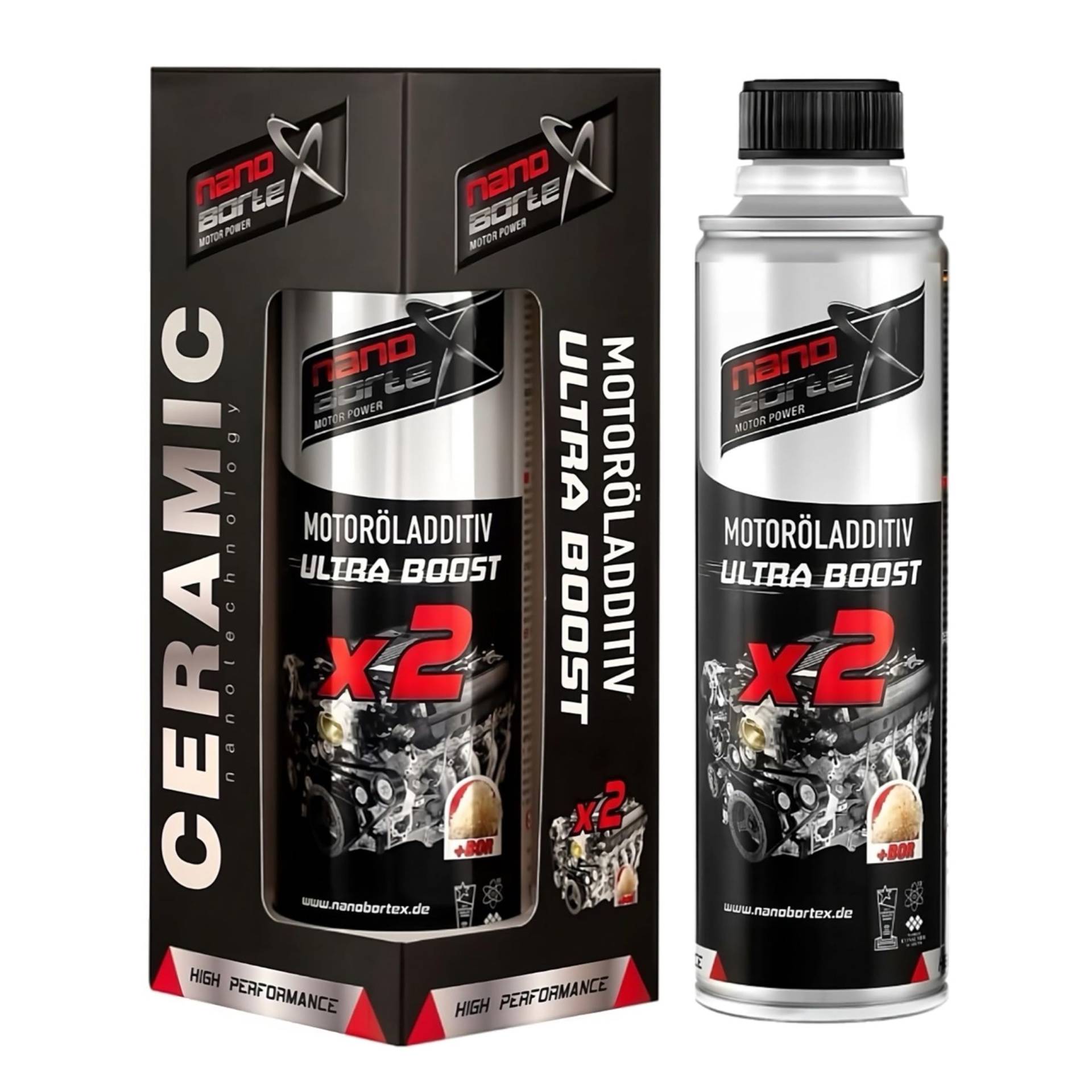 NanoBorTeX Ceramic Ultra-Boost Motoröladditiv 600ml - Hochleistungs-Keramik- und BOR-Verschleißschutz für weniger Reibung, höhere Motorlebensdauer, ruhigeres Motorverhalten & weniger Verbrauch von NanoBorTeX Motor Power