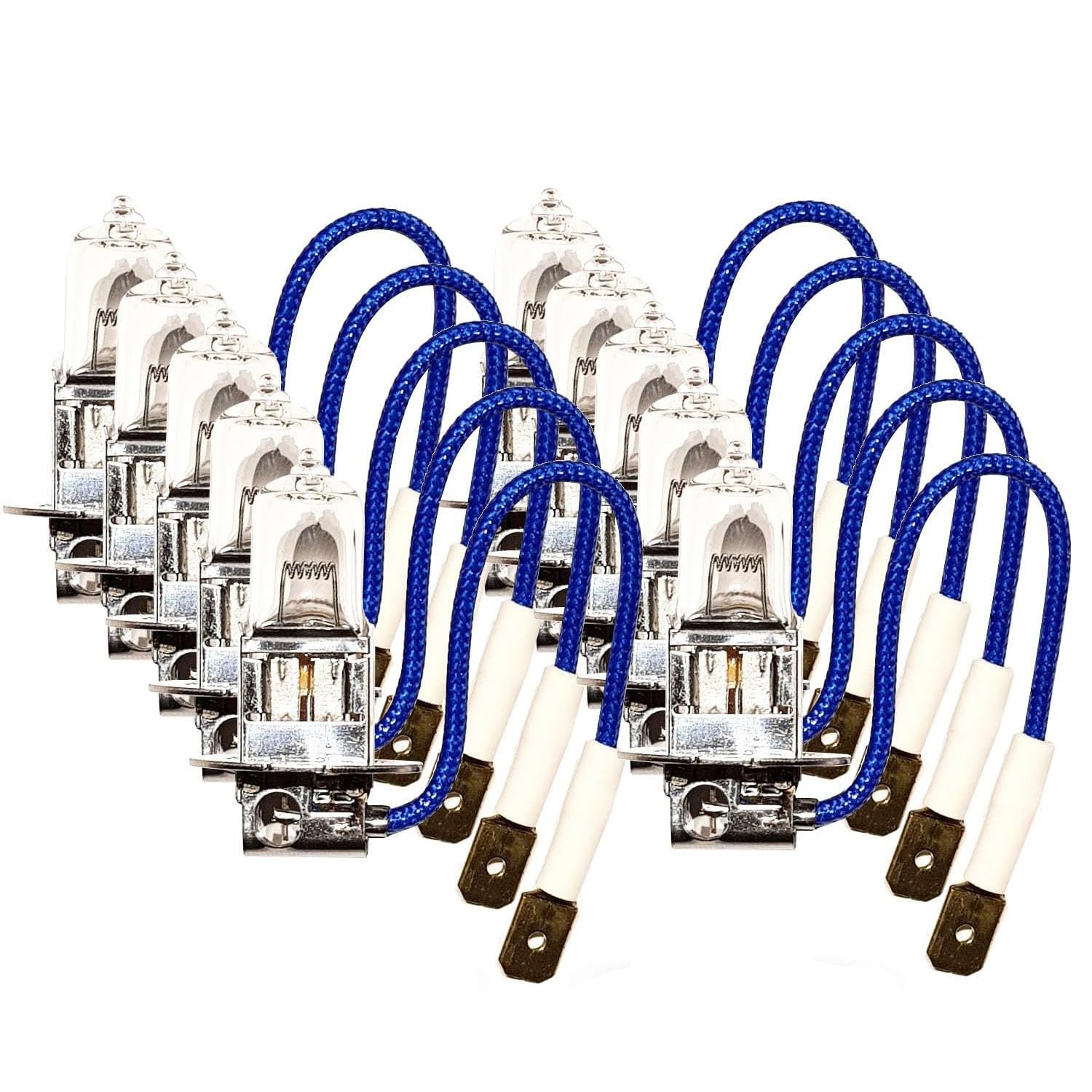 Nanologic Halogen Auto Lampen H3, 12V 8500K H3 / PK22s 55W Halogen Scheinwerferlampen Birnen Lampe Abblendlicht Nebelscheinwerfer Fernlicht Kurvenlicht - 10 Stück Nanologic Halogen Auto Lampen H3, 12V 8500K H3 / PK22s 55W Halogen Scheinwerferlampen Birnen Lampe Abblendlicht Nebelscheinwerfer Fernlicht Kurvenlicht - 10 Stück von Nanologic