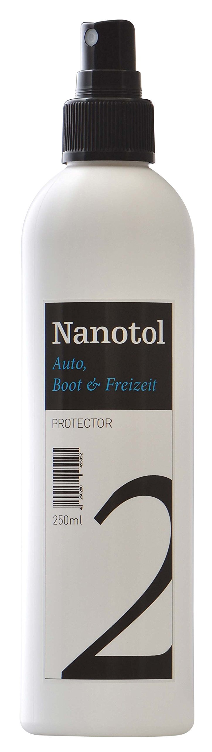 Nanotol Auto, Boot, Freizeit Protector 250 ml (40 m²) - Nanoversiegelung (Step 2) für Lack, Felgen, Autoglas - Glanzversiegelung Lackpflege Lotuseffekt Keramik-Polymer-Hybrid-Beschichtung von Nanotol