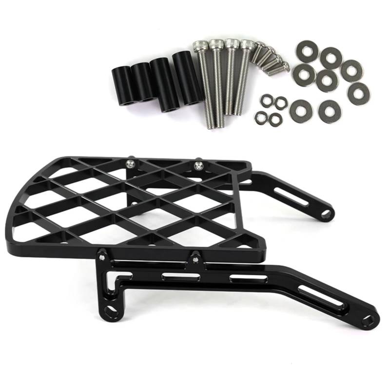 Naojino Hinterradgepäckträger Kompatibel Mit CRF300L Für Rally 2021 2022 2023 2024 Motorrad Für Gepäckträgerhalterung Rückenlehnenregalhalter(Black) von Naojino