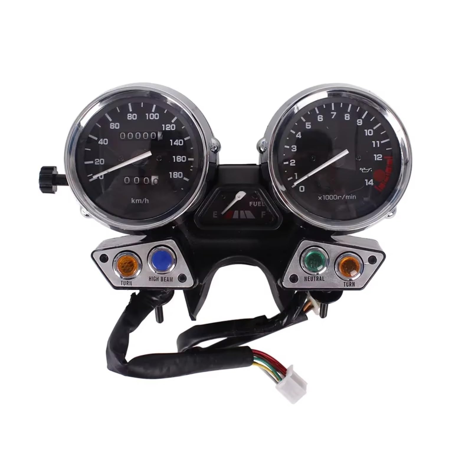 Naojino Kompatibel Mit Yamaha Für XJR400 1995 1996 1997 Motorrad Instrumentenbaugruppe Messgeräte Kombigerät Tachometer Kilometerzähler Drehzahlmesser Teile Motorrad Instrumentengehäuse(Size1) von Naojino