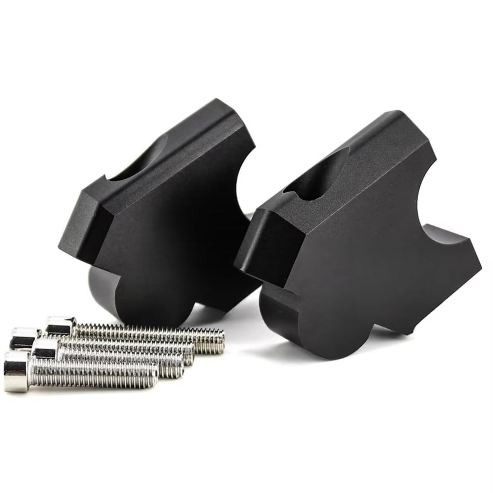 Naojino Motorrad Lenker Riser Für CRF1000L Für Africa Für Twin Für ABS Für DCT 2016 2017 2018 2019 2020 Motorrad Lenker Riser Für Up Back Higher Extend Adapter Bracket Kit(Black) von Naojino