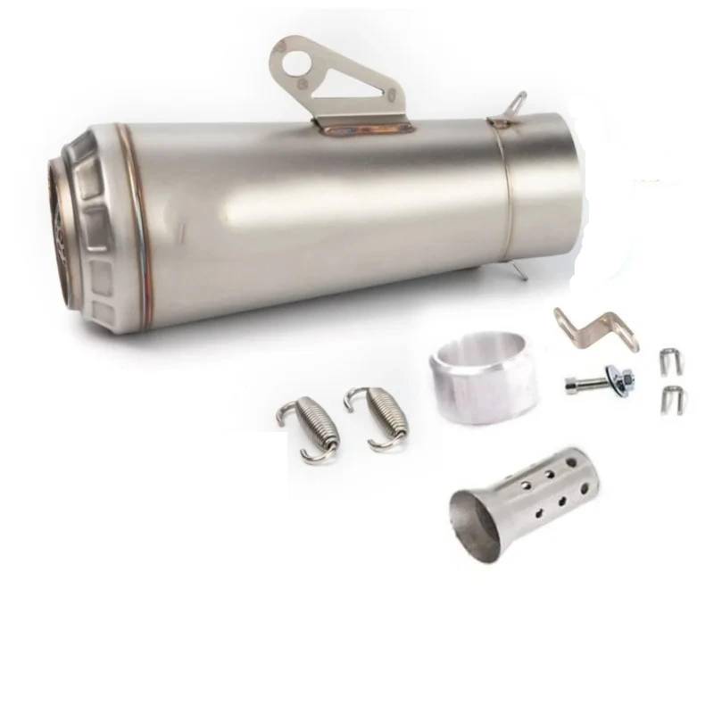 Naojino Motorrad Mittelrohr Kompatibel Mit R1 Für R3 Für R6 Motorradzubehör 51mm Motorradauspuff Motocross-Schalldämpfer(Type A) von Naojino