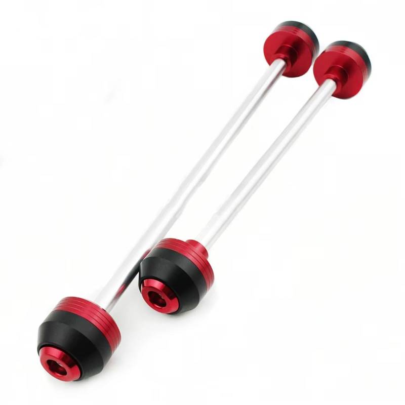 Naojino Rahmen Schieber Kompatibel Mit Ducati Für Monster 821 2014 2015 Für Monster 821 2016–2021 Motorrad Vorderachse Hinterachse Rad Gabel Sliders Motorrad(Red) von Naojino