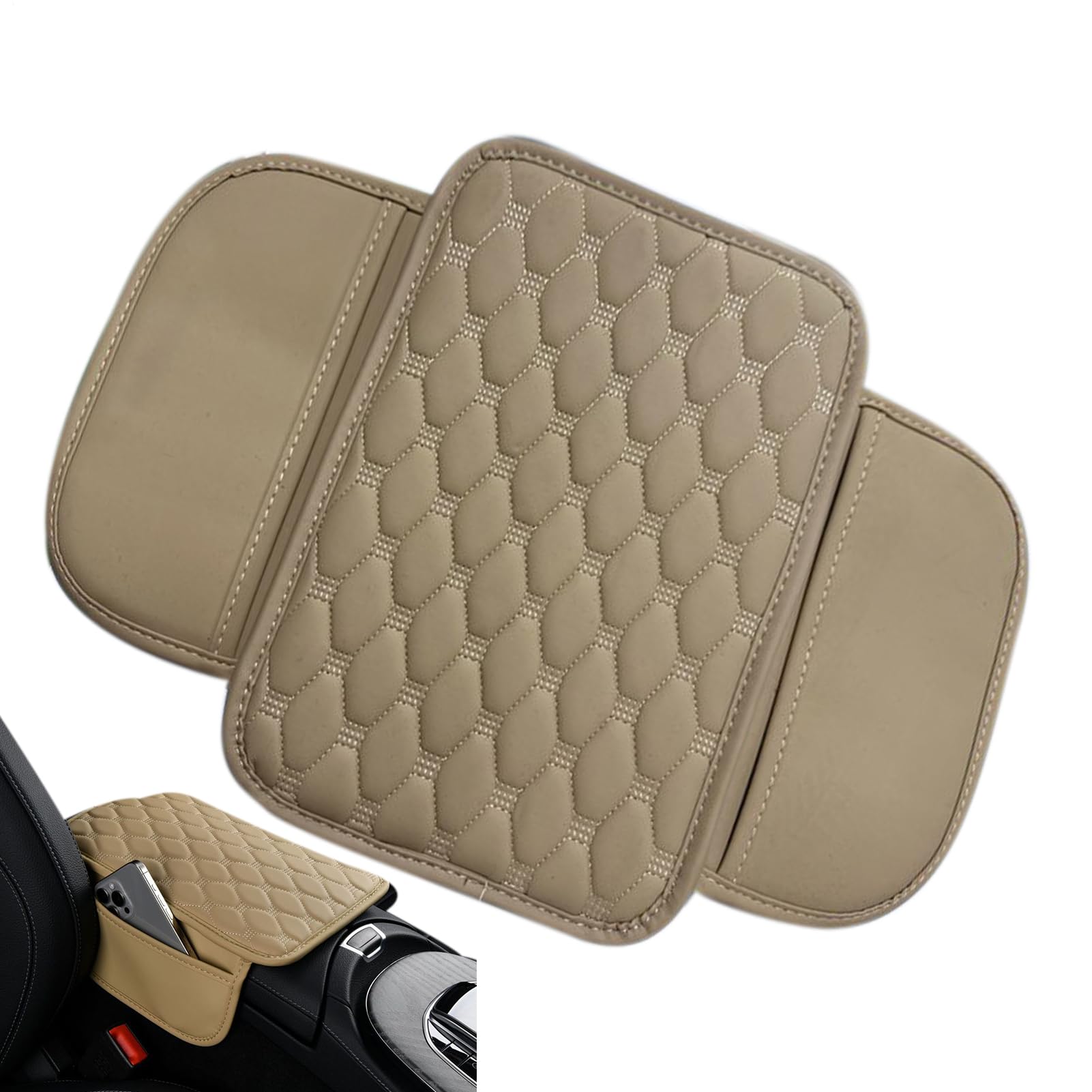 Armlehnenkissen - Mittelkonsole Armlehnenkissen, Auto Mittelkonsolenpolster mit Seitentaschen | Auto Armlehnenbox Kissen Armlehnenkissen - Mittelkonsole Armlehnenkissen, Auto Mittelkonsolenpolster mit Seitentaschen | Auto Armlehnenbox Kissen von Naqqios
