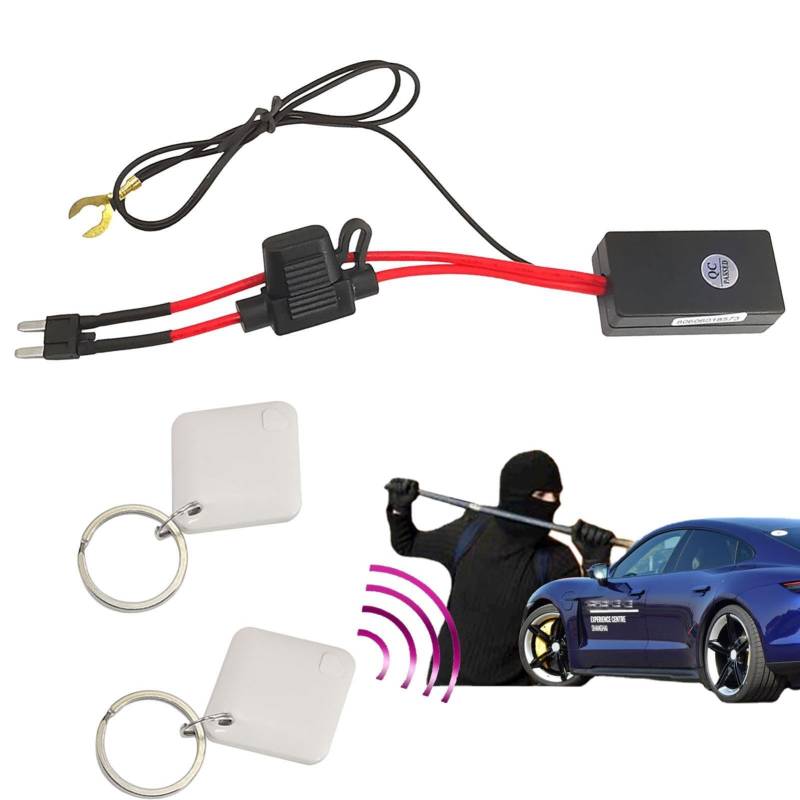Auto-Alarmanlage – Wegfahrsperre ohne F für Auto, Wegfahrsperre für Auto | Alarmanlagen-Set mit automatischer Erkennungsfunktion, elektronischer Verriegelung von Naqqios