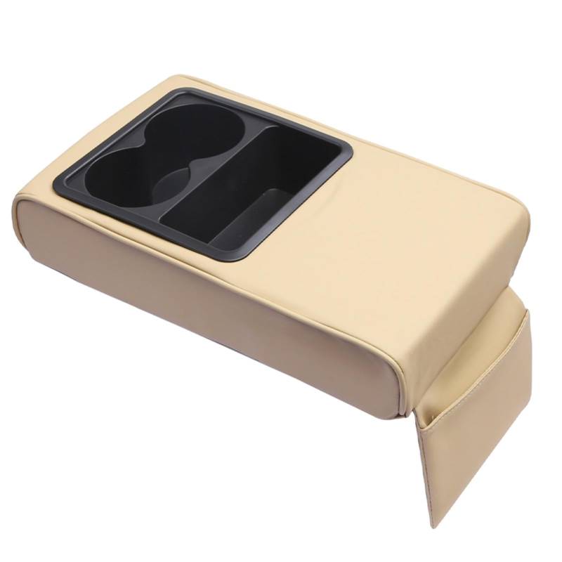 Auto Armlehnenabdeckung, Auto Mittelkonsole Abdeckung Komfortables PU Leder Wasserdicht Kissen Mittelkonsole Auto Innenraum Zubehör Multifunktional und Innovation von Naqqios